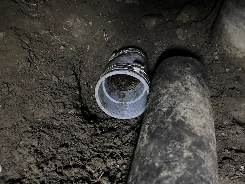 Flexible Coupling for Orangburg Sewer Line