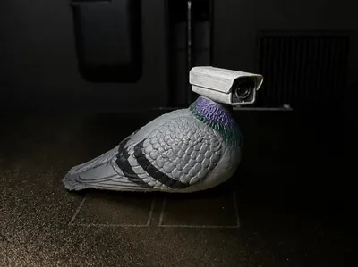 CCTV Camera Pigeon Meme (sitting)