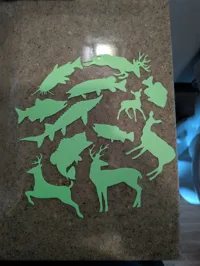 Cerf et poisson phosphorescents pour plafond enfant — photo 3