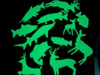 Cerf et poisson phosphorescents pour plafond enfant — photo 1