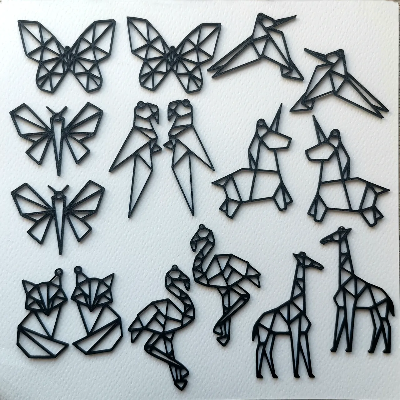 Origami Animal Earring Jewelry Keychain Cute Zoo view 2