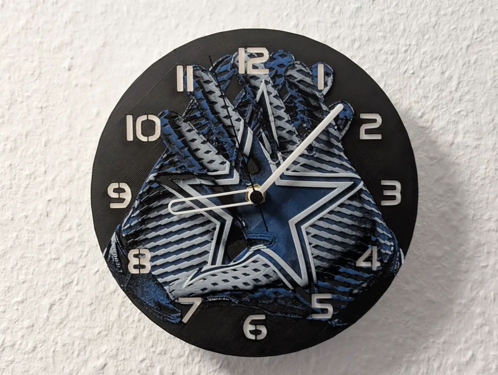wall / desk clock Dallas Cowboys Logo - Free 3D Print Model - MakerWorld