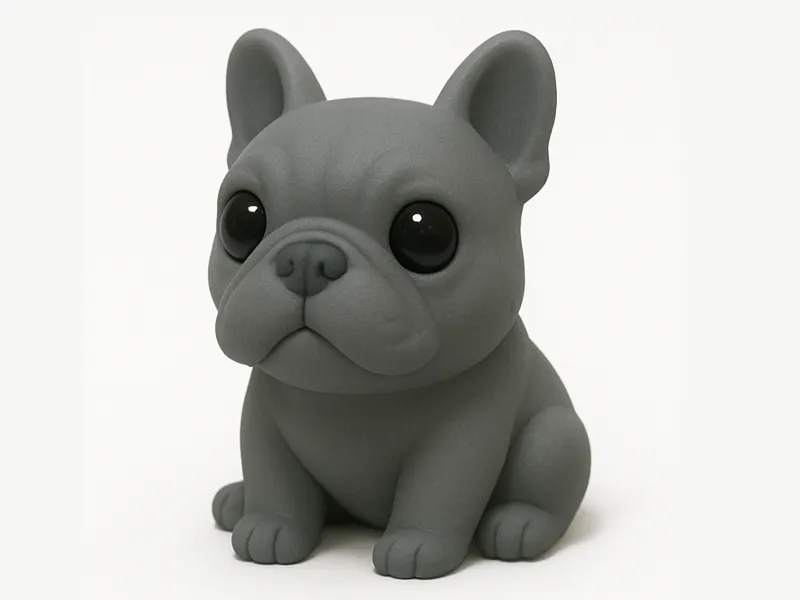 Cute French Bulldog Figurine – Adorable 3D Puppy