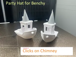 Party Hat for Benchy - clicks on chimney