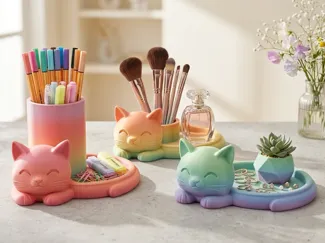 Smiling Cat Organizer – 4 Versions