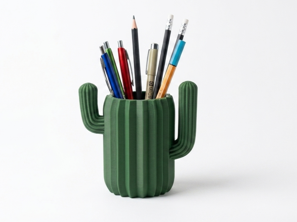 Portapenne da scrivania cactus