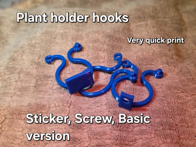 Fast-Print Instant Plant Hook Set - Multi-Version