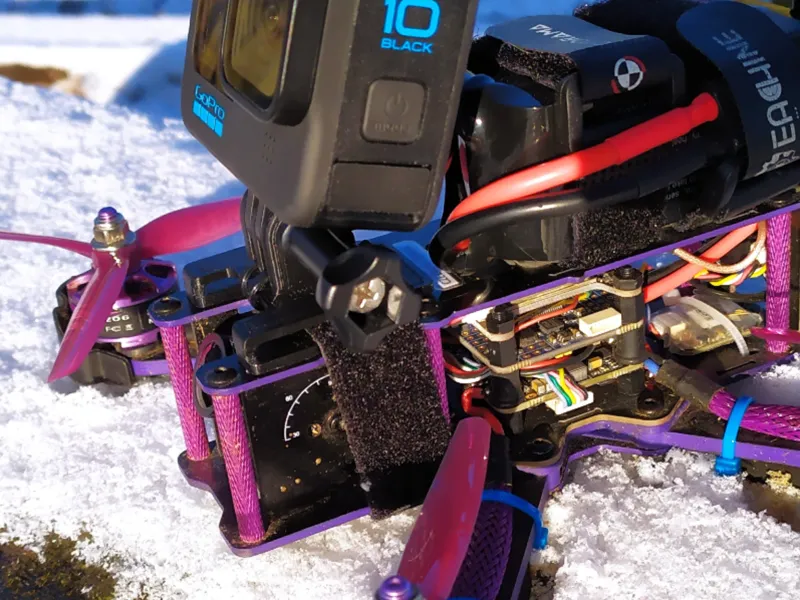 GoPro mount for FPV drones (Eachine Wizard x220s) 