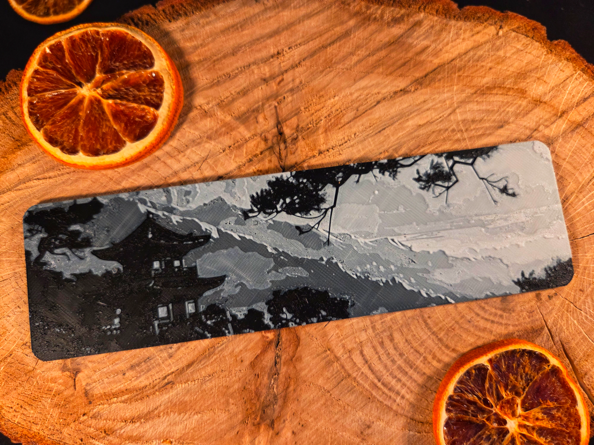 Japanese sunset 1 bookmark - Hueforge