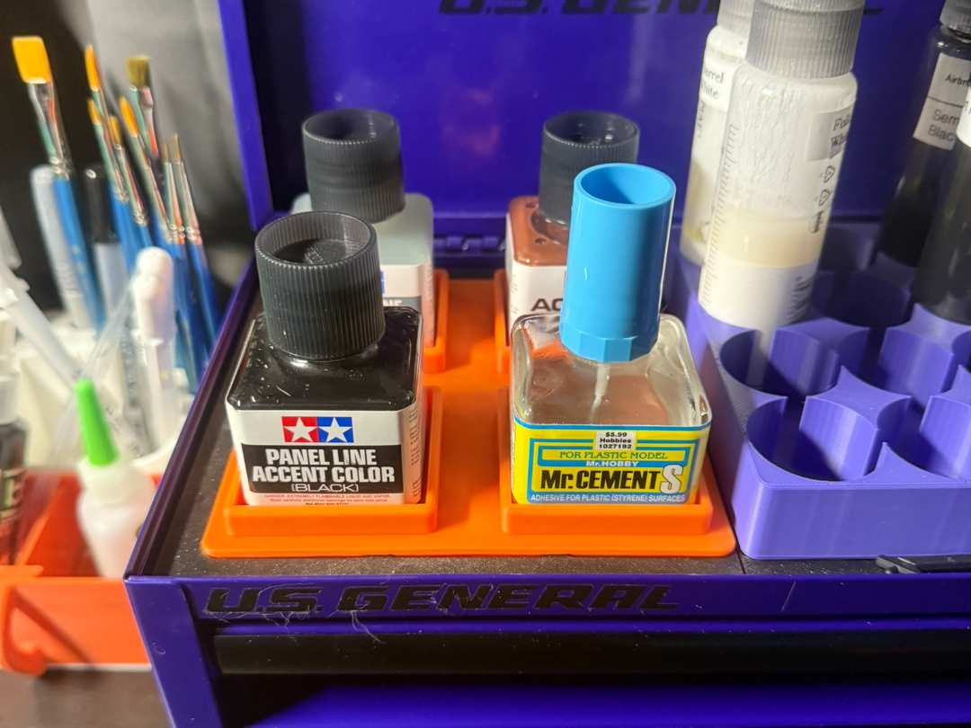 Tamiya/ Mr Hobby Glue And Paint Gridfinity Holder