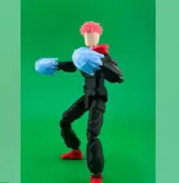Yuji with cursed energy
