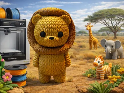 Lionel the Knitted Lion