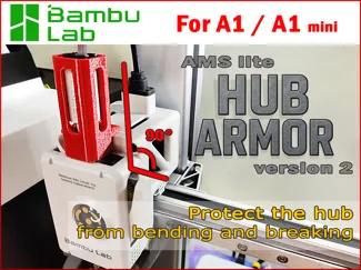 V.2 AMS Lite Armored Hub fix for A1 & A1 Mini