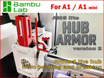 V.2 AMS Lite Armored Hub fix for A1 & A1 Mini
