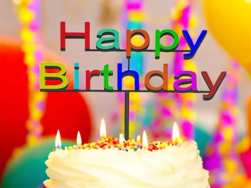Happy Birthday - Cake Topper