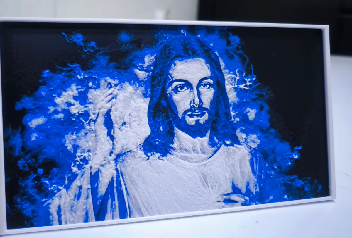 Lithophane multicolore de Jésus