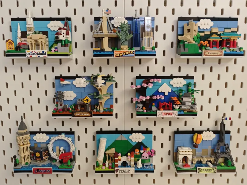 IKEA Skadis LEGOs Postcard Mount