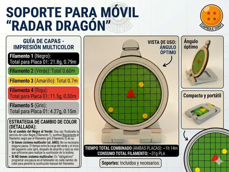 Soporte para Móvil Radar Dragón - Dragon Ball