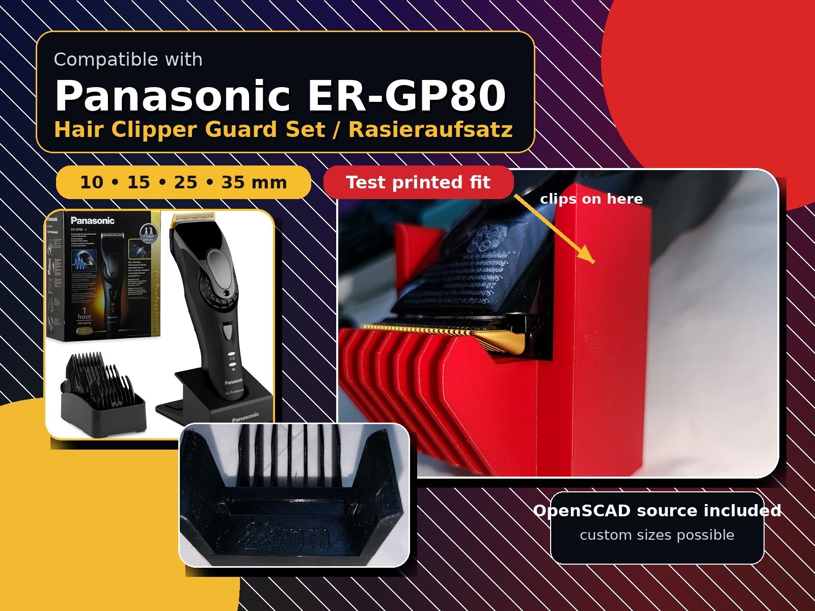 Panasonic ER-GP80 Guards 10/15/25/35mm/PARAMETRIC