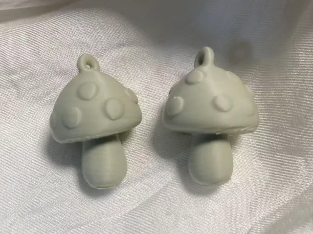 立体蘑菇耳环