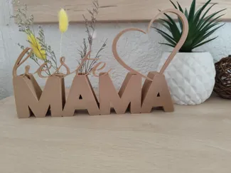 Trockenblumen Aufsteller beste Mama Schriftzug 