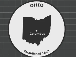 State of Ohio info coaster