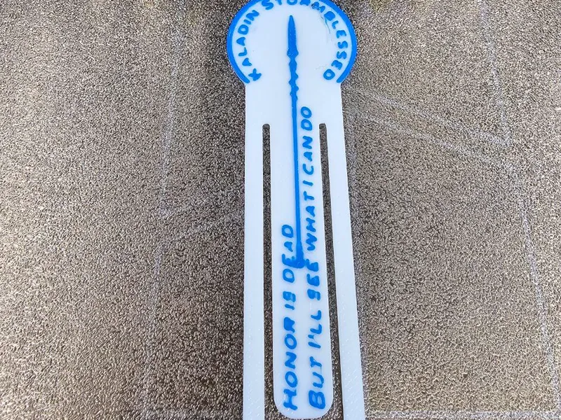 Kaladin Stormblessed Bookmark -Honor is Dead Quote