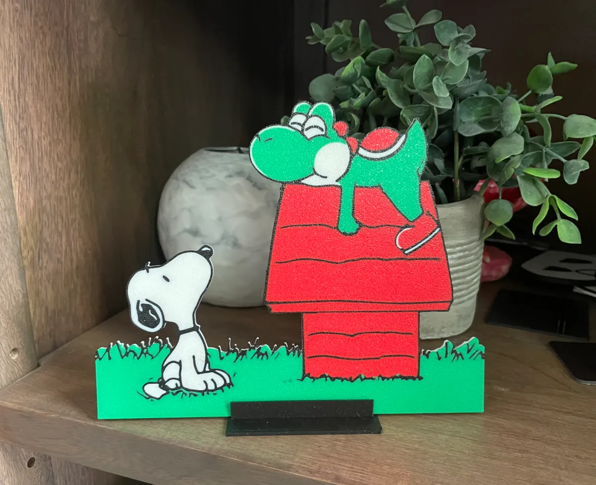 Snoopy Yoshi Display / 4 Color / Mario / Peanuts - Free 3D Print Model ...