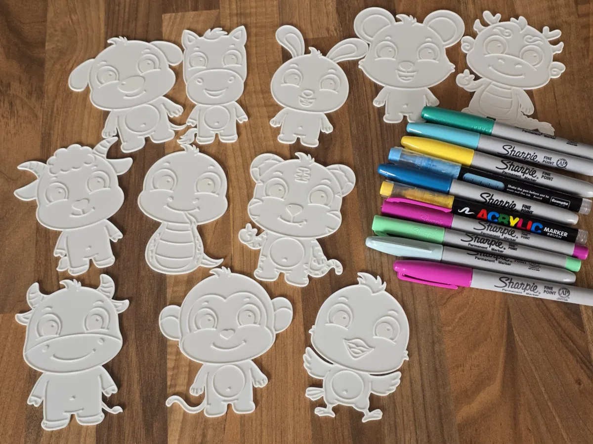 Set de coloriage animaux mignons