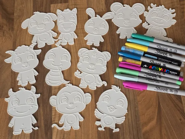 Set de coloriage animaux mignons