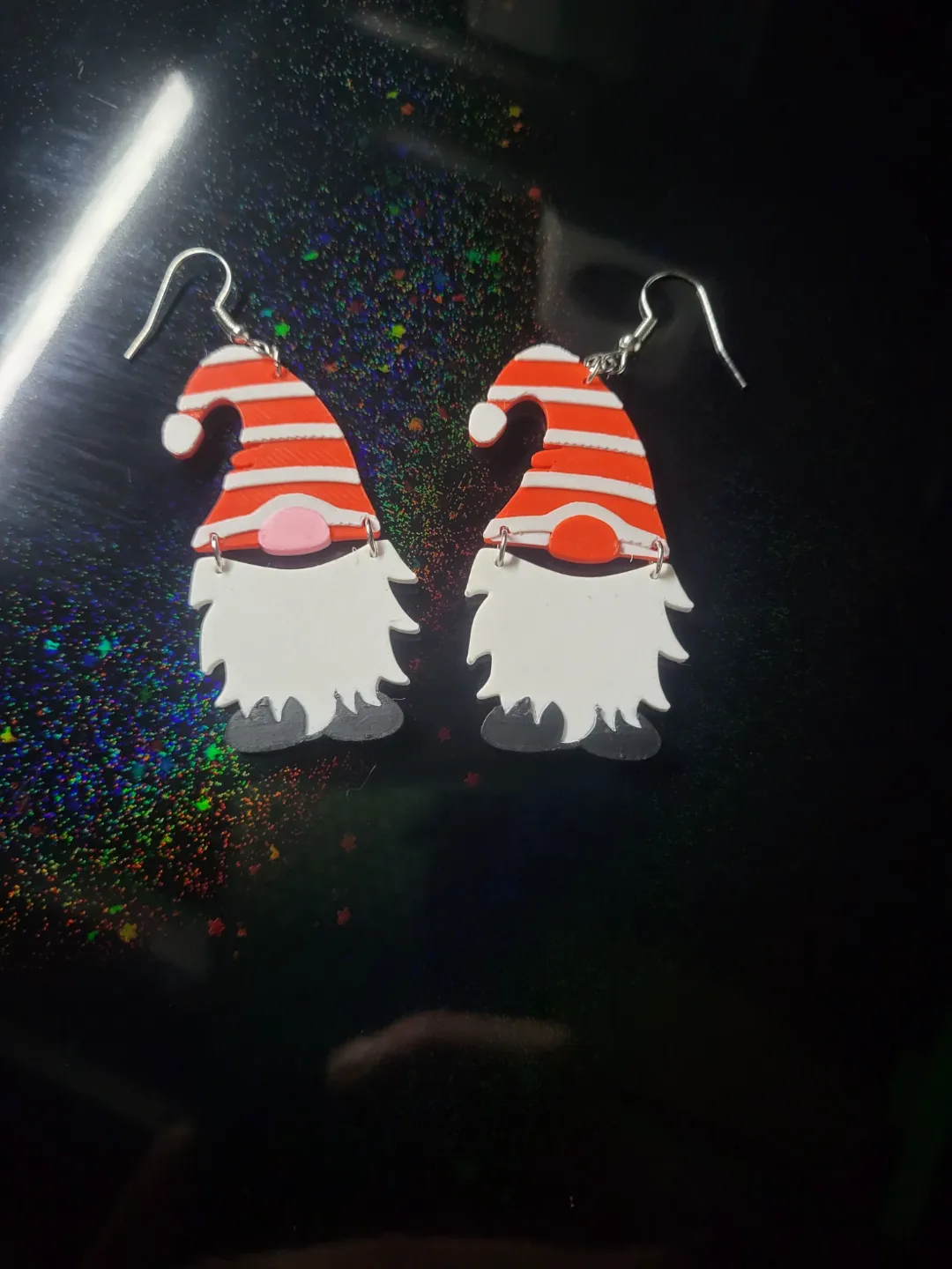 Gnome Earrings 2 piece Christmas view 2