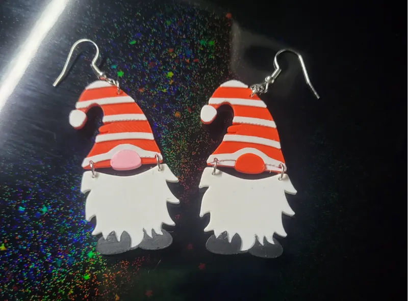 Gnome Earrings 2 piece Christmas