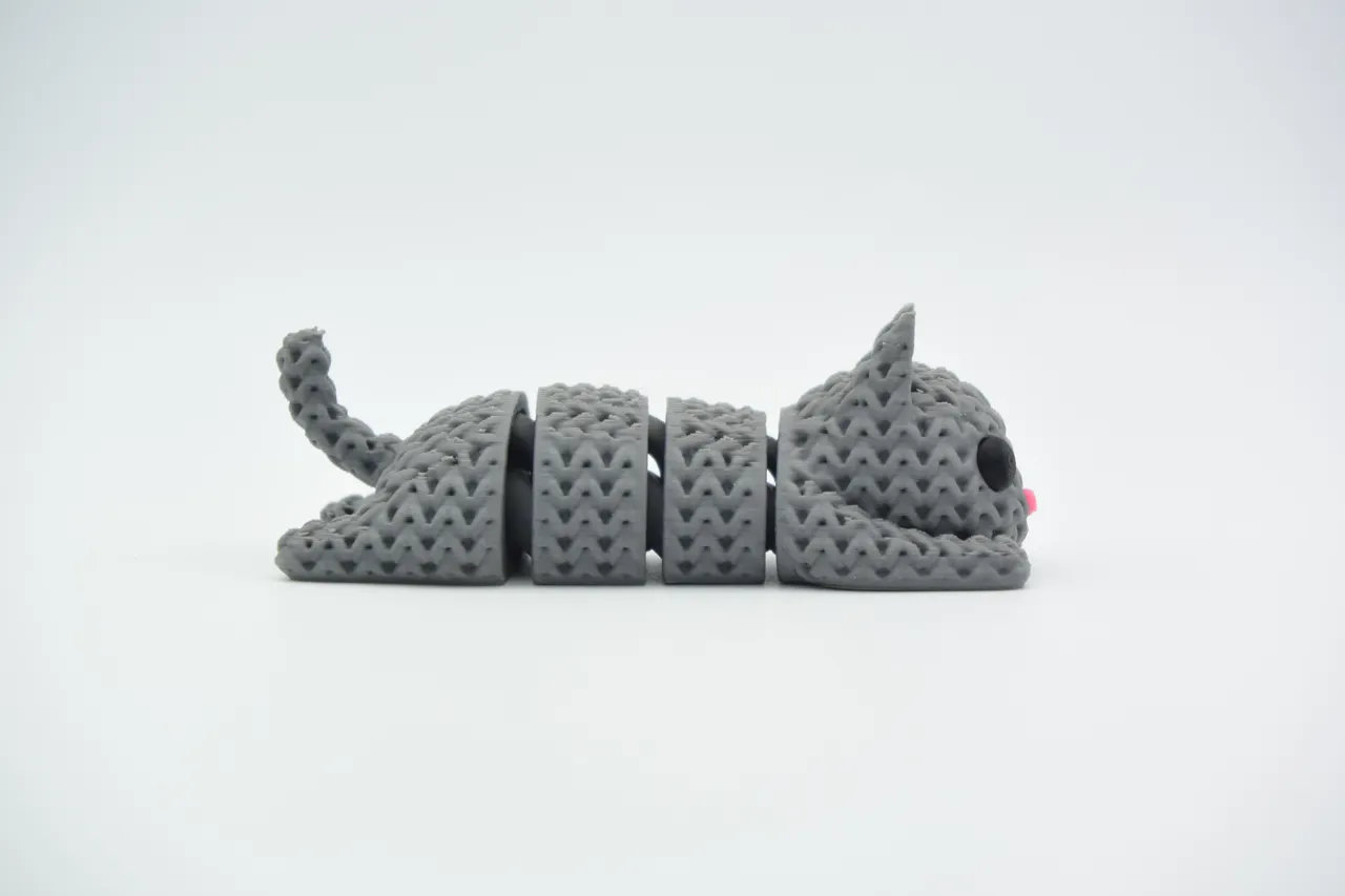 Knitted Articulated Cat view 2