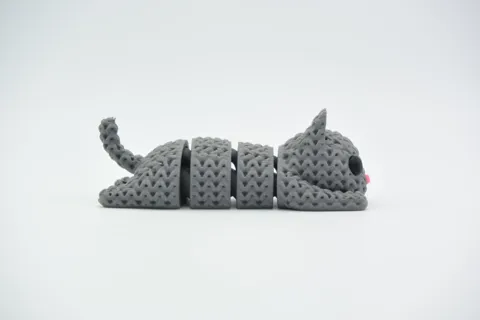 Knitted Articulated Cat view 2