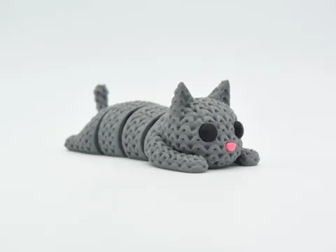Knitted Articulated Cat