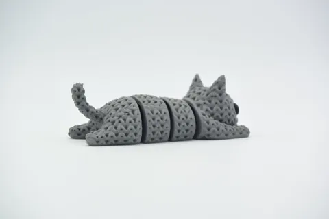 Knitted Articulated Cat view 3