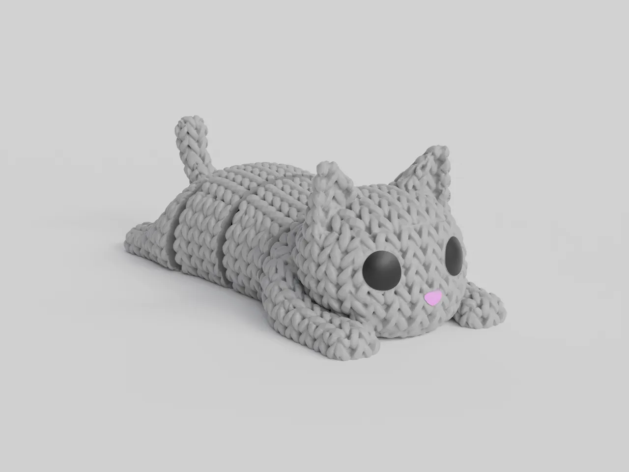 Knitted Articulated Cat view 4
