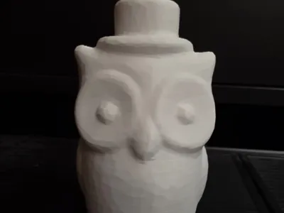 Owl with Top Hat Decoration