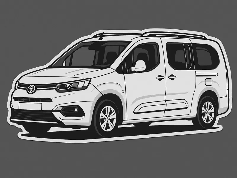 Toyota Proace City L2 Multicolor 3D Print Model