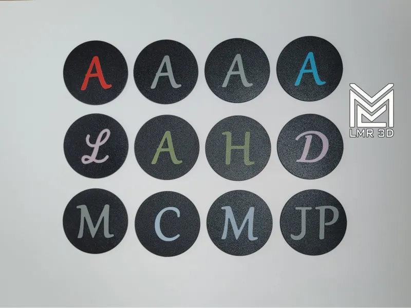 Dessous de verre Lettre (A, L, H, D, M, C, JP)