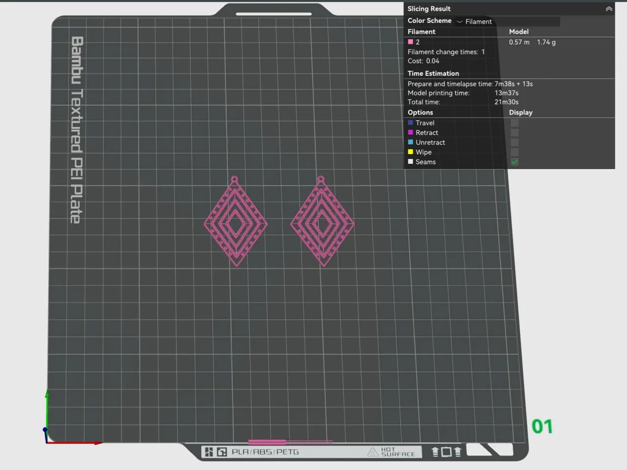 Geometric Diamond Drop Earrings view 2
