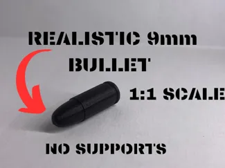 Realistic 9mm Gun Bullet Model for Glock|1:1 Scale
