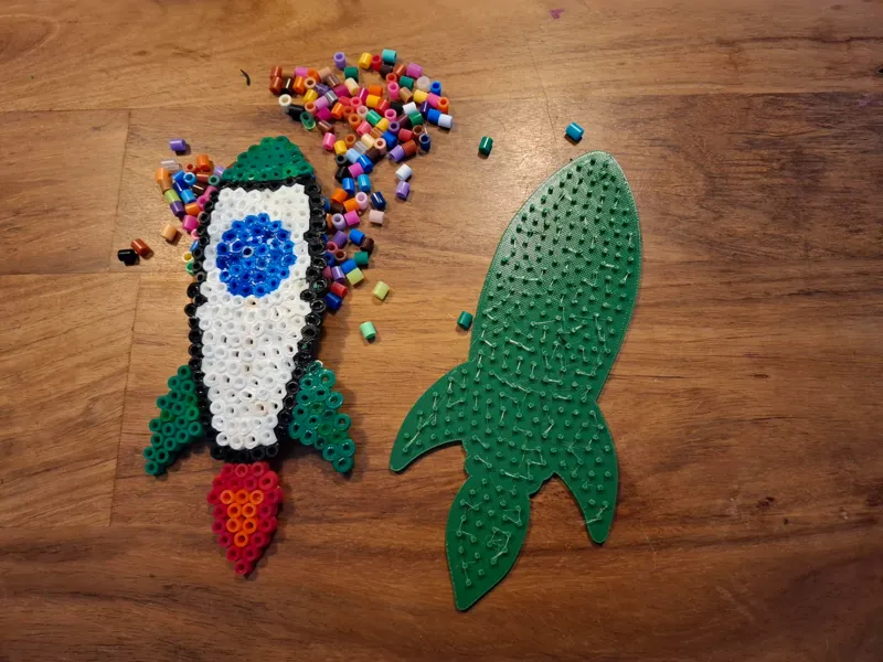 Hama Beads Rocket Peggboard