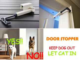 DOOG STOPPER door lock, only let CAT in!