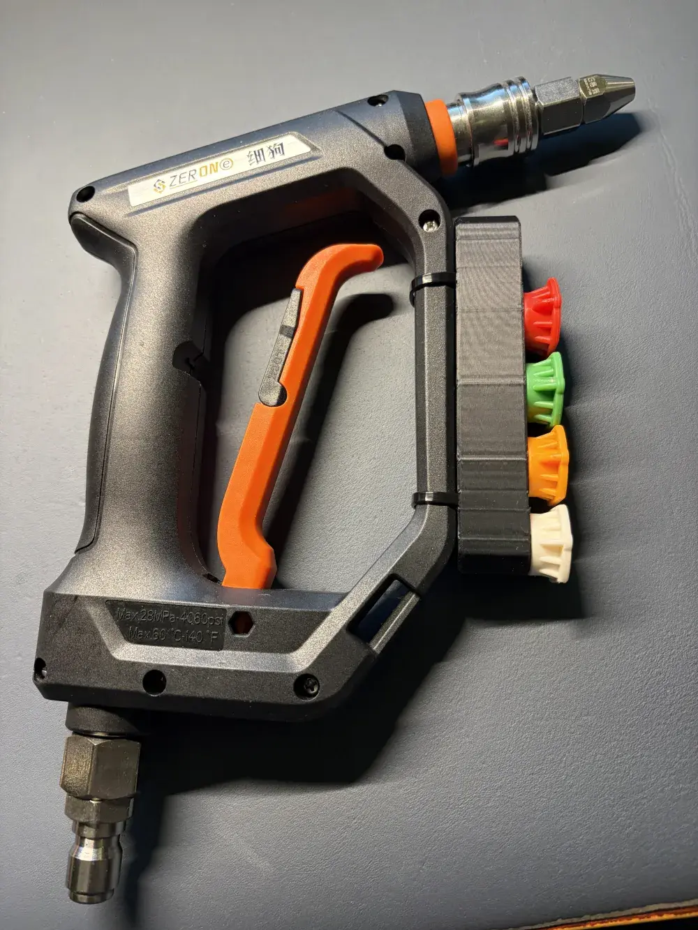 Miniatura 2 do modelo 3D 1/4英寸快接高压水枪喷嘴收纳器2.0
