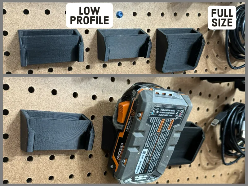 RIDGID 18V Battery Mount for Pegboard