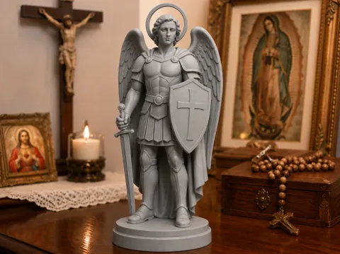 Figura decorativa: San Michele Arcangelo – Devozione o Decorazione — referencia de MakerWorld
