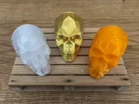 Crâne polygonal lumineux Halloween — photo 5