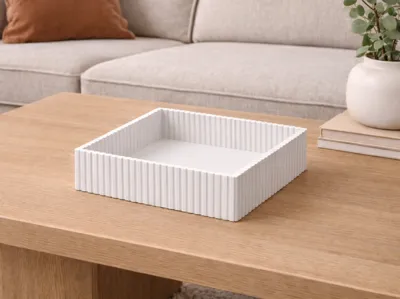 Fluted Square Tray 15x15cm