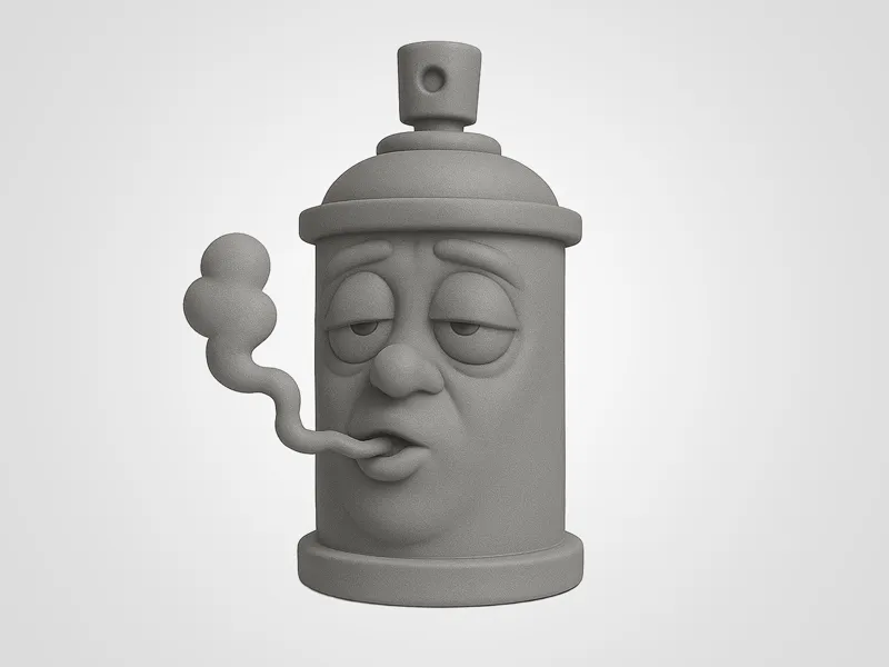 Half-Baked Spray Can Figurine | Graffiti Art Toy